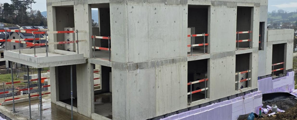 Gros œuvre d’une résidence de 7 appartements à Junglinster